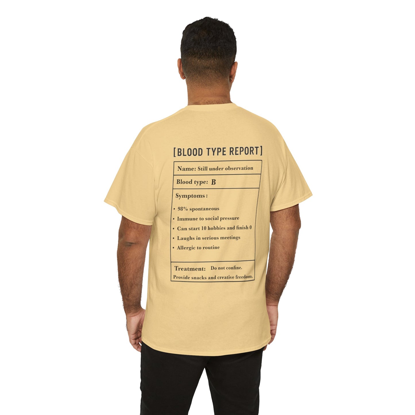Blood Type B Personality T-Shirt – Funny Mosquito Report Tee