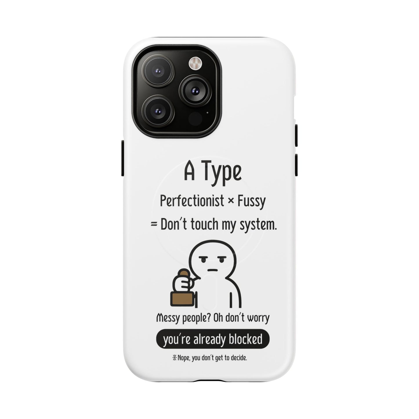A BloodType Personality Phone Case Tough Magnetic Cases, Gift for A-Type Styles