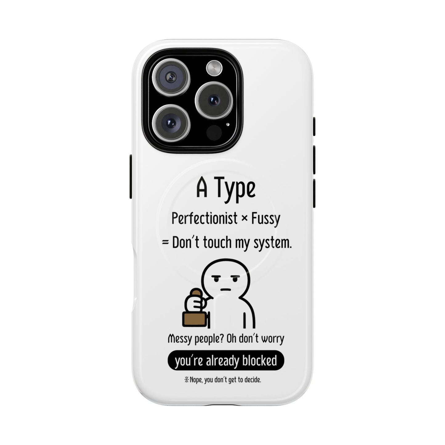 A BloodType Personality Phone Case Tough Magnetic Cases, Gift for A-Type Styles