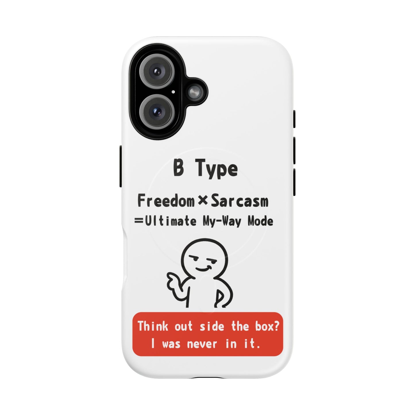 B Blood Type Phone Case Magnetic Charging Compatible & Bold Personality Design