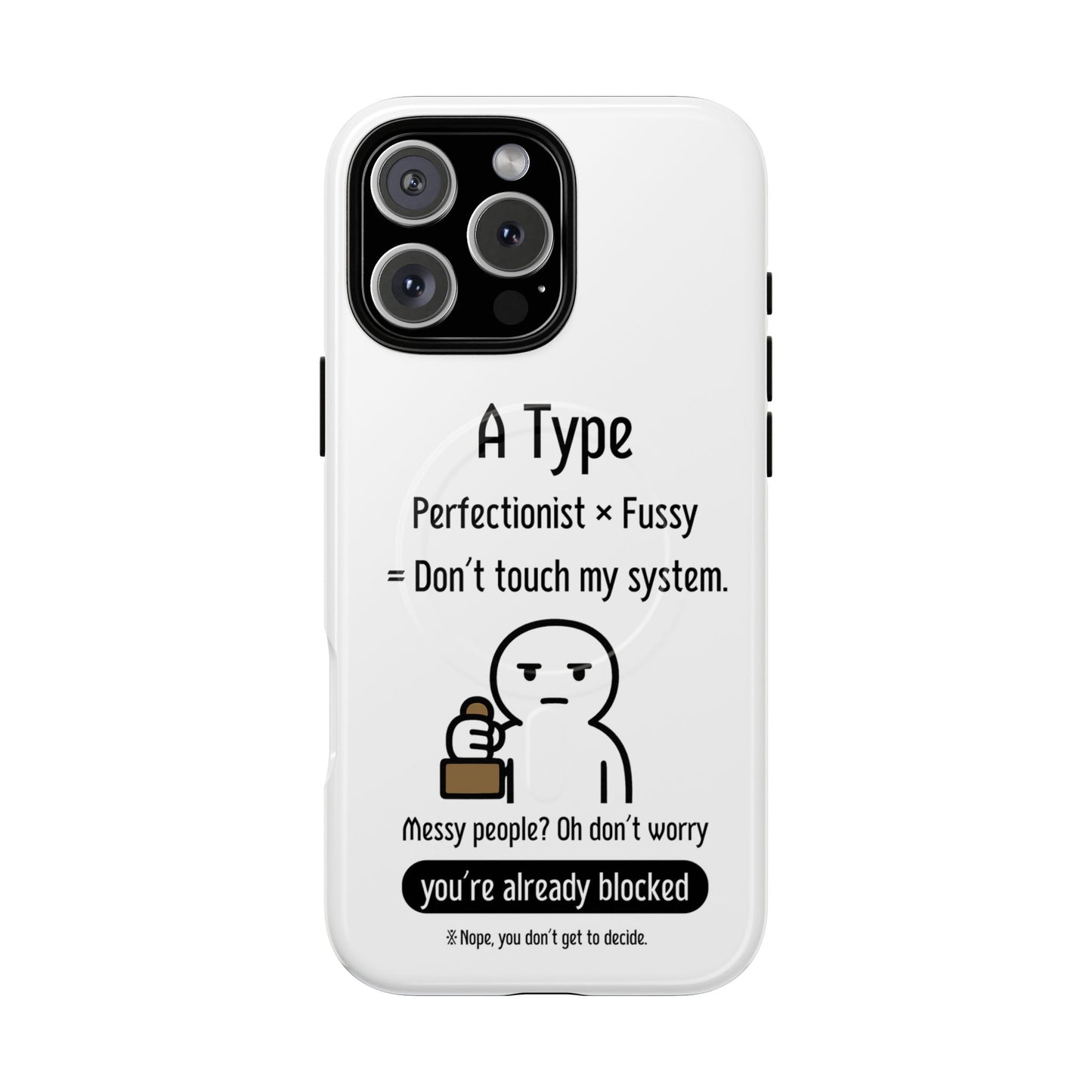 A BloodType Personality Phone Case Tough Magnetic Cases, Gift for A-Type Styles