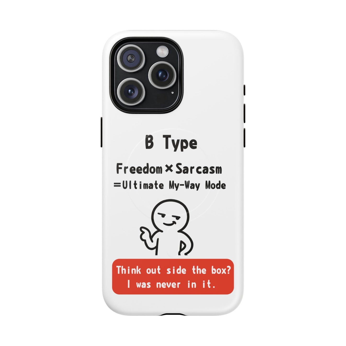 B Blood Type Phone Case Magnetic Charging Compatible & Bold Personality Design
