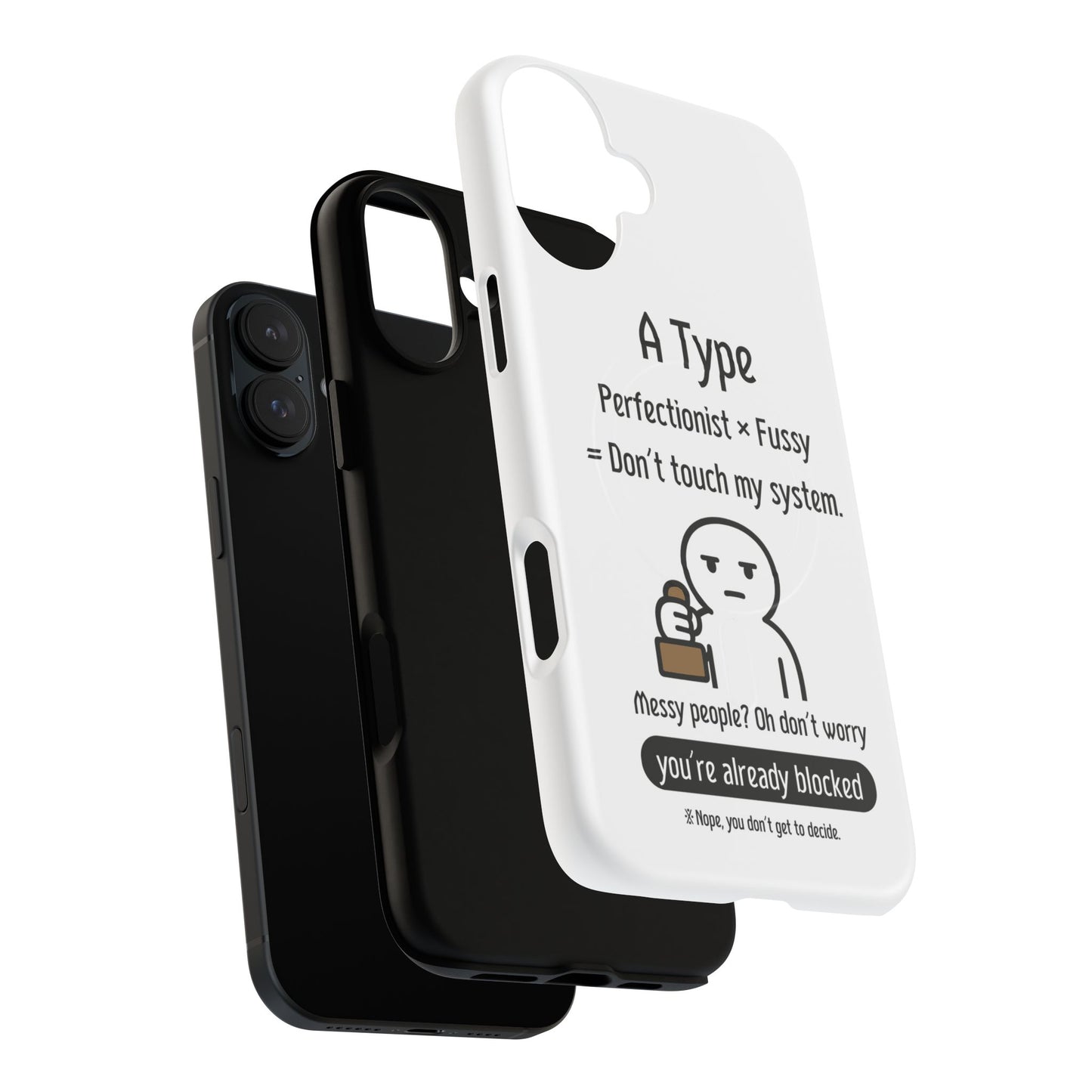 A BloodType Personality Phone Case Tough Magnetic Cases, Gift for A-Type Styles
