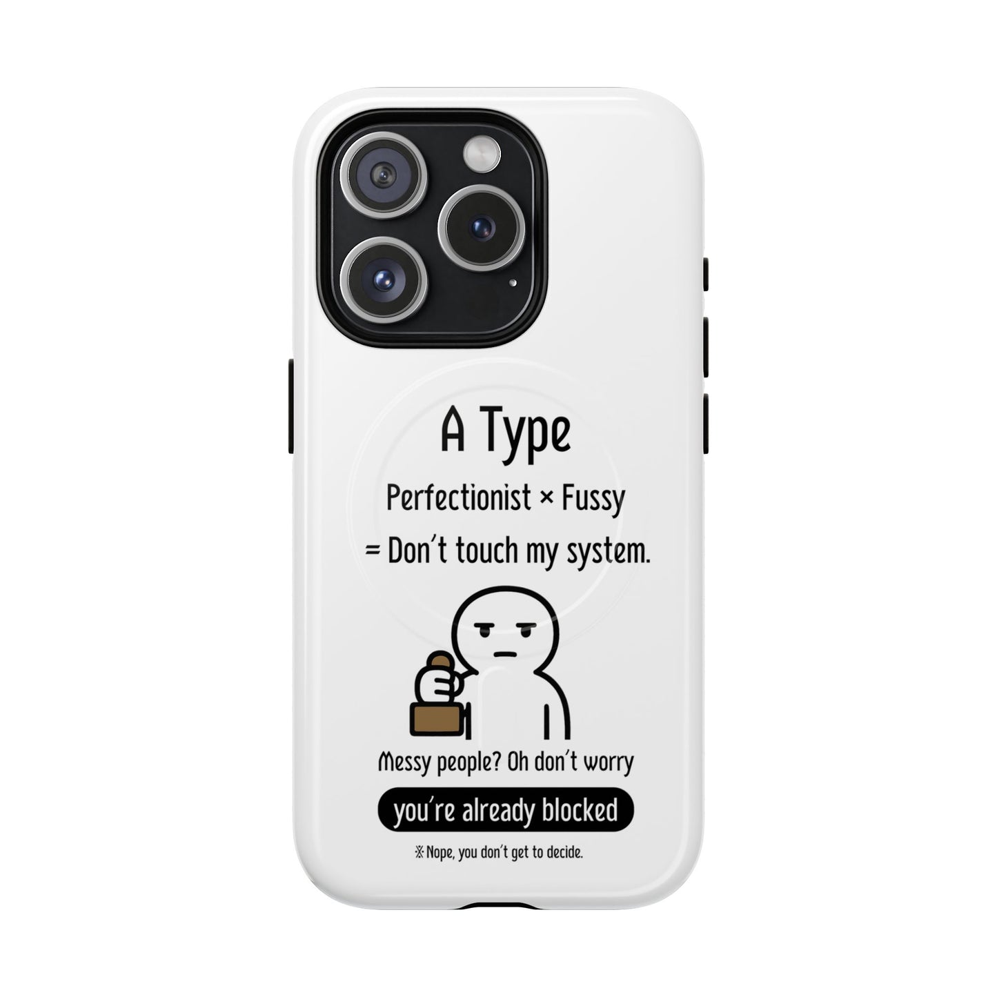 A BloodType Personality Phone Case Tough Magnetic Cases, Gift for A-Type Styles