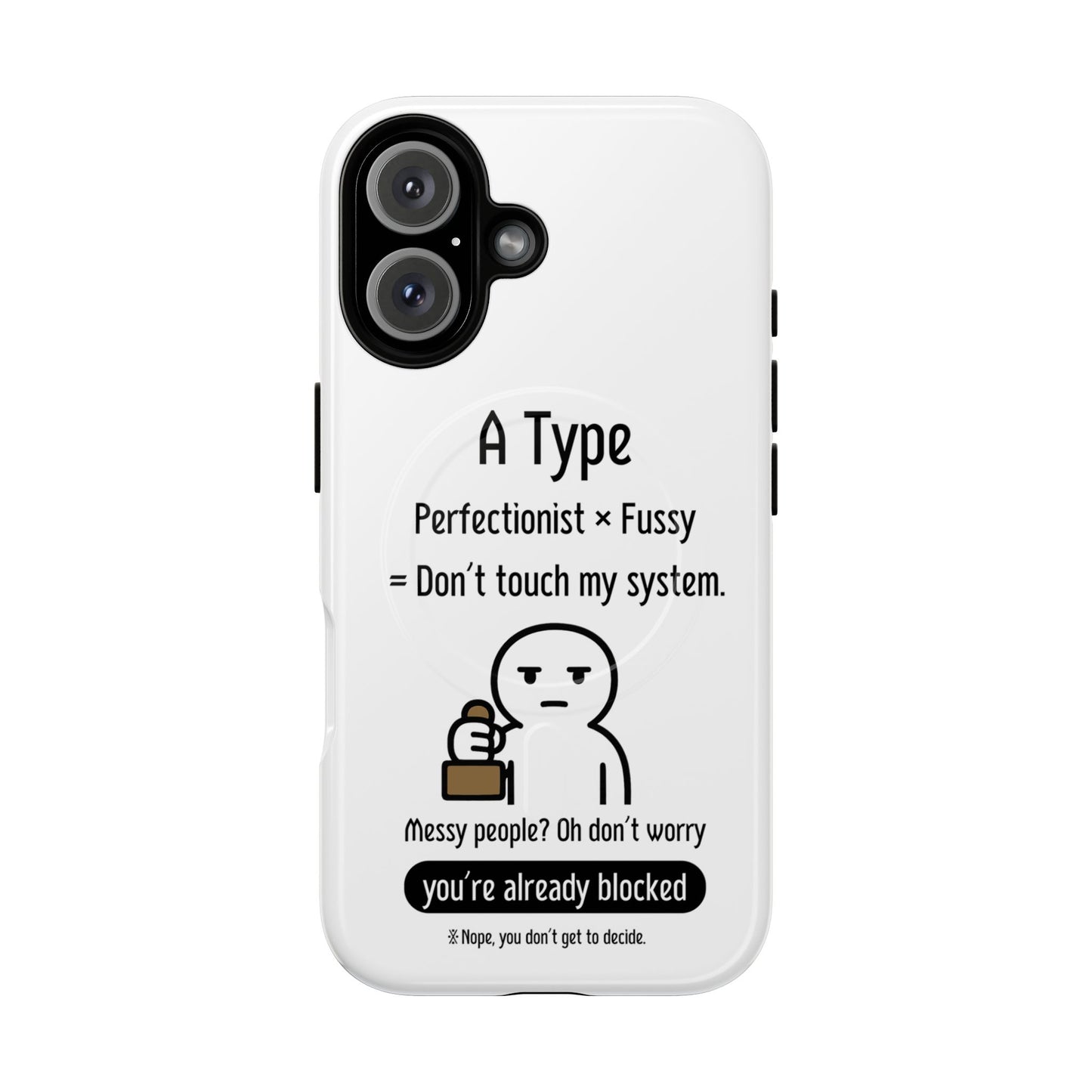 A BloodType Personality Phone Case Tough Magnetic Cases, Gift for A-Type Styles