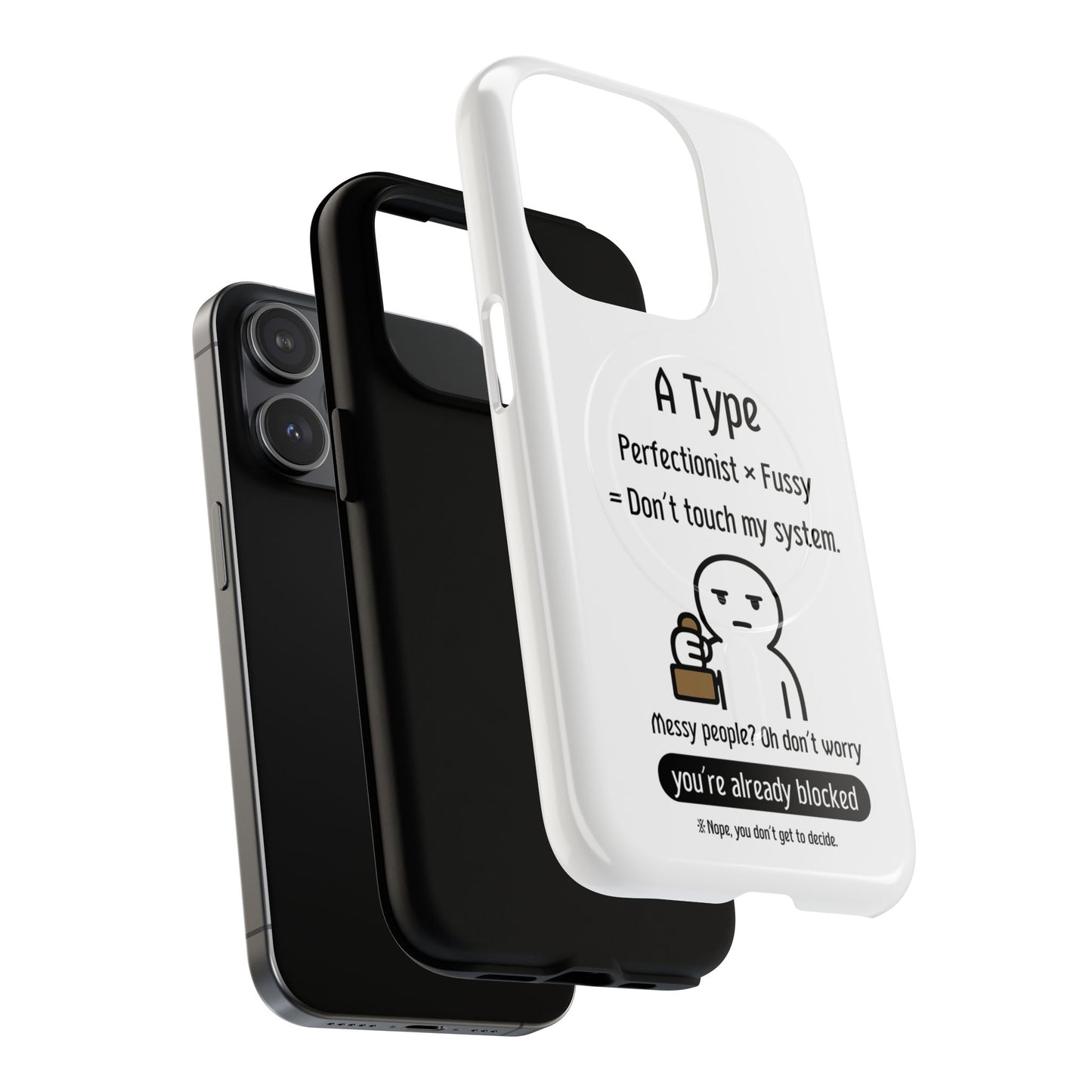A BloodType Personality Phone Case Tough Magnetic Cases, Gift for A-Type Styles