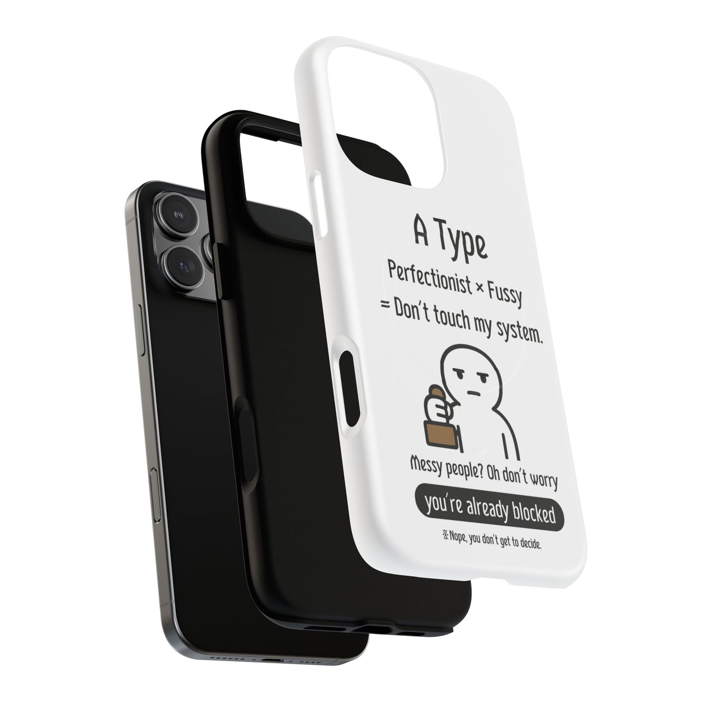 A BloodType Personality Phone Case Tough Magnetic Cases, Gift for A-Type Styles