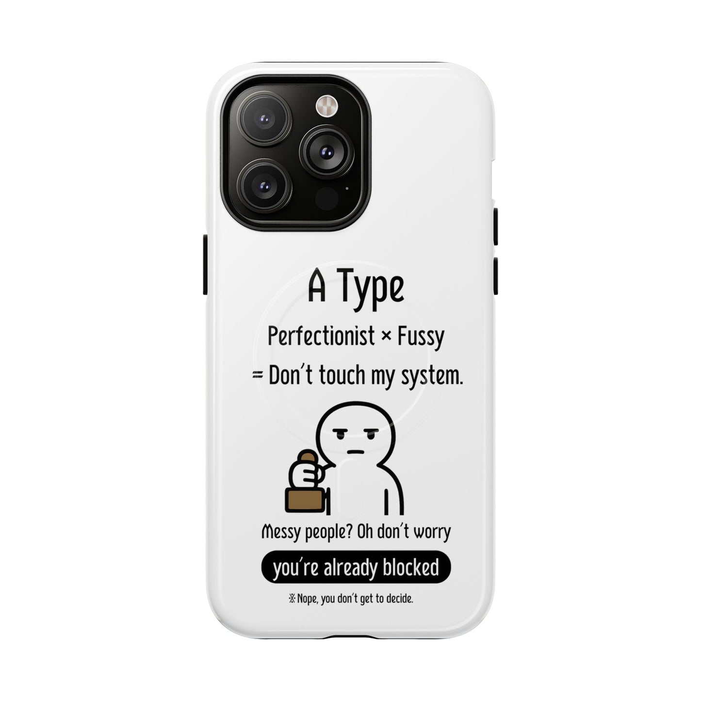 A BloodType Personality Phone Case Tough Magnetic Cases, Gift for A-Type Styles