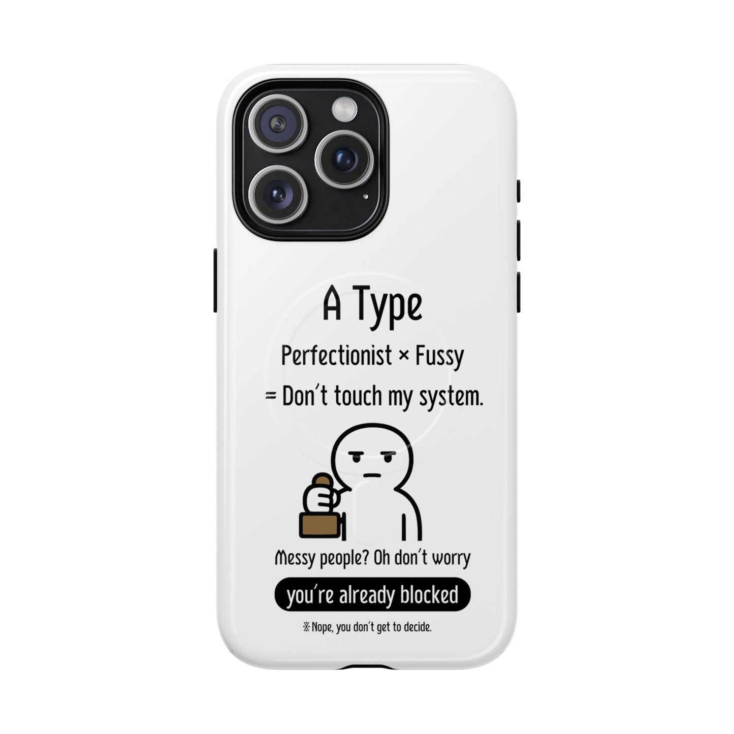 A BloodType Personality Phone Case Tough Magnetic Cases, Gift for A-Type Styles