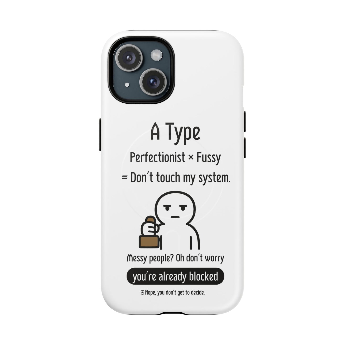 A BloodType Personality Phone Case Tough Magnetic Cases, Gift for A-Type Styles