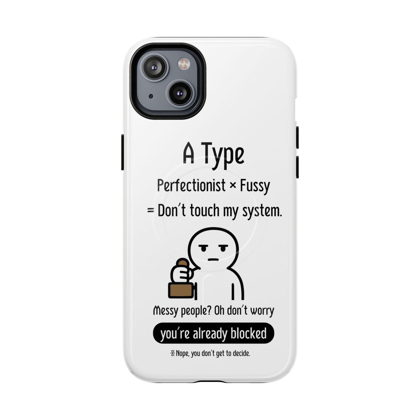 A BloodType Personality Phone Case Tough Magnetic Cases, Gift for A-Type Styles