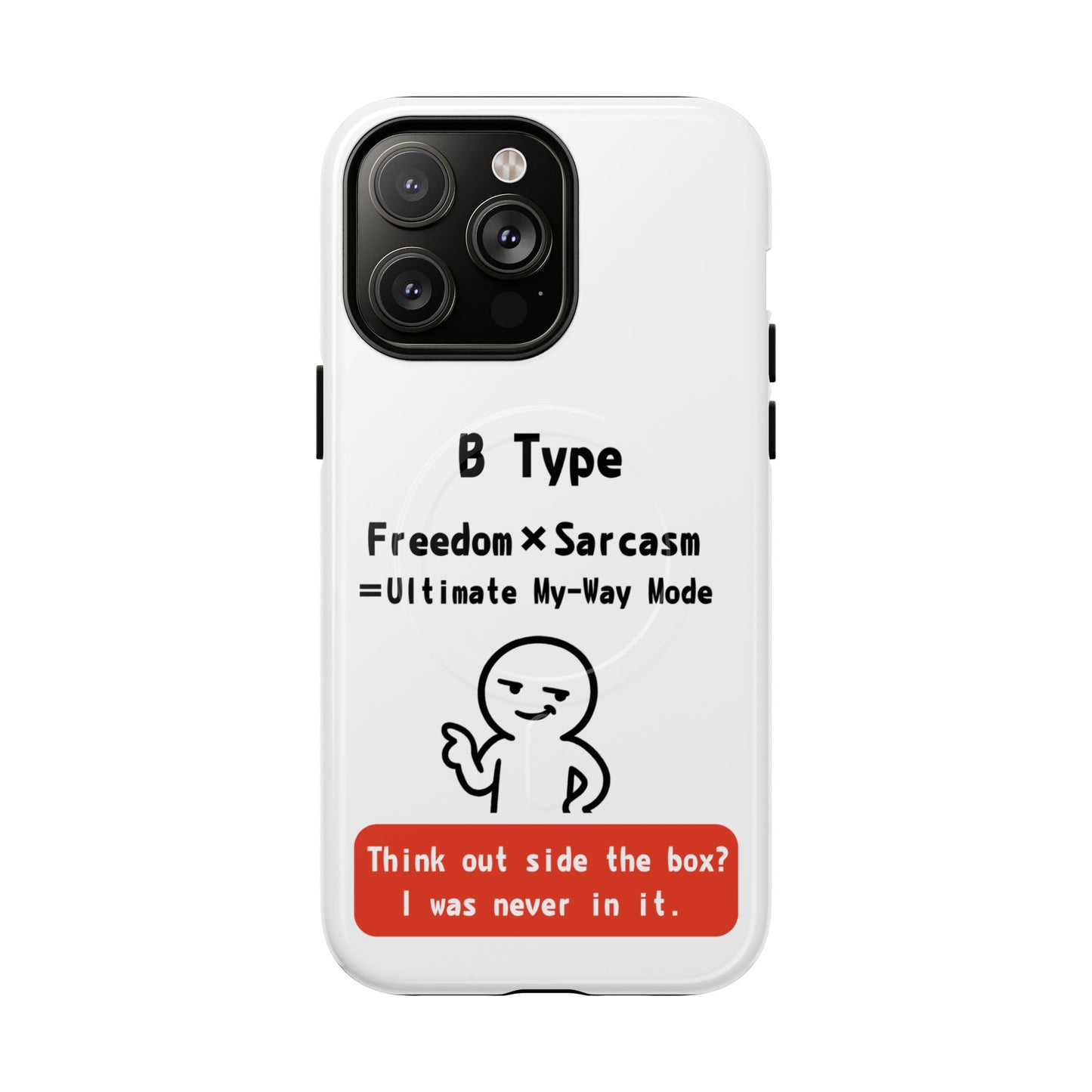 B Blood Type Phone Case Magnetic Charging Compatible & Bold Personality Design
