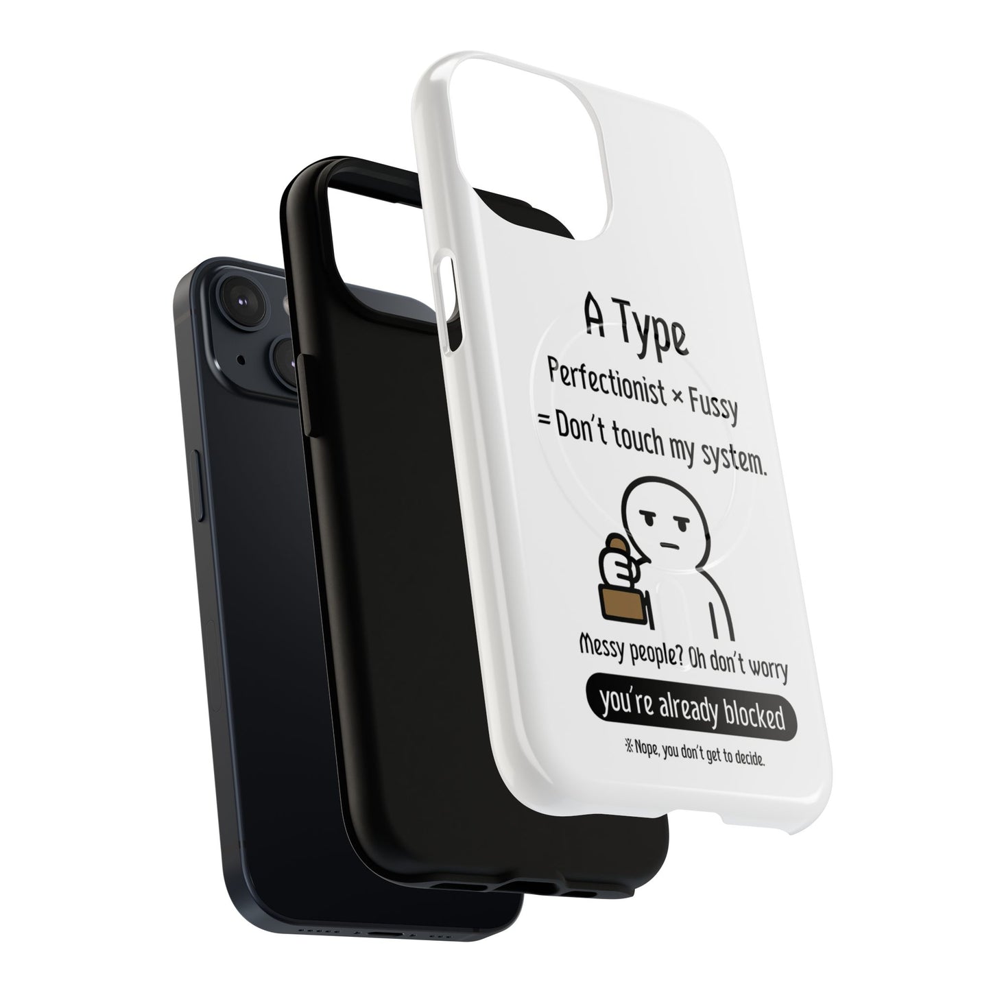 A BloodType Personality Phone Case Tough Magnetic Cases, Gift for A-Type Styles