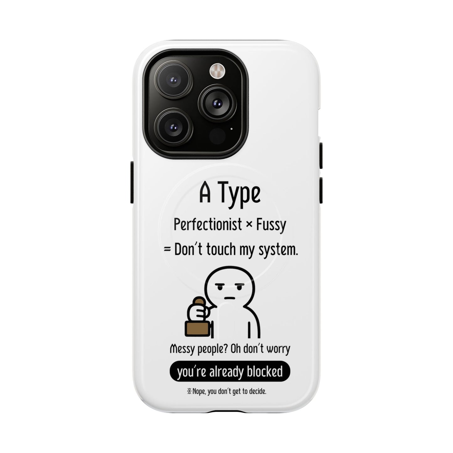A BloodType Personality Phone Case Tough Magnetic Cases, Gift for A-Type Styles
