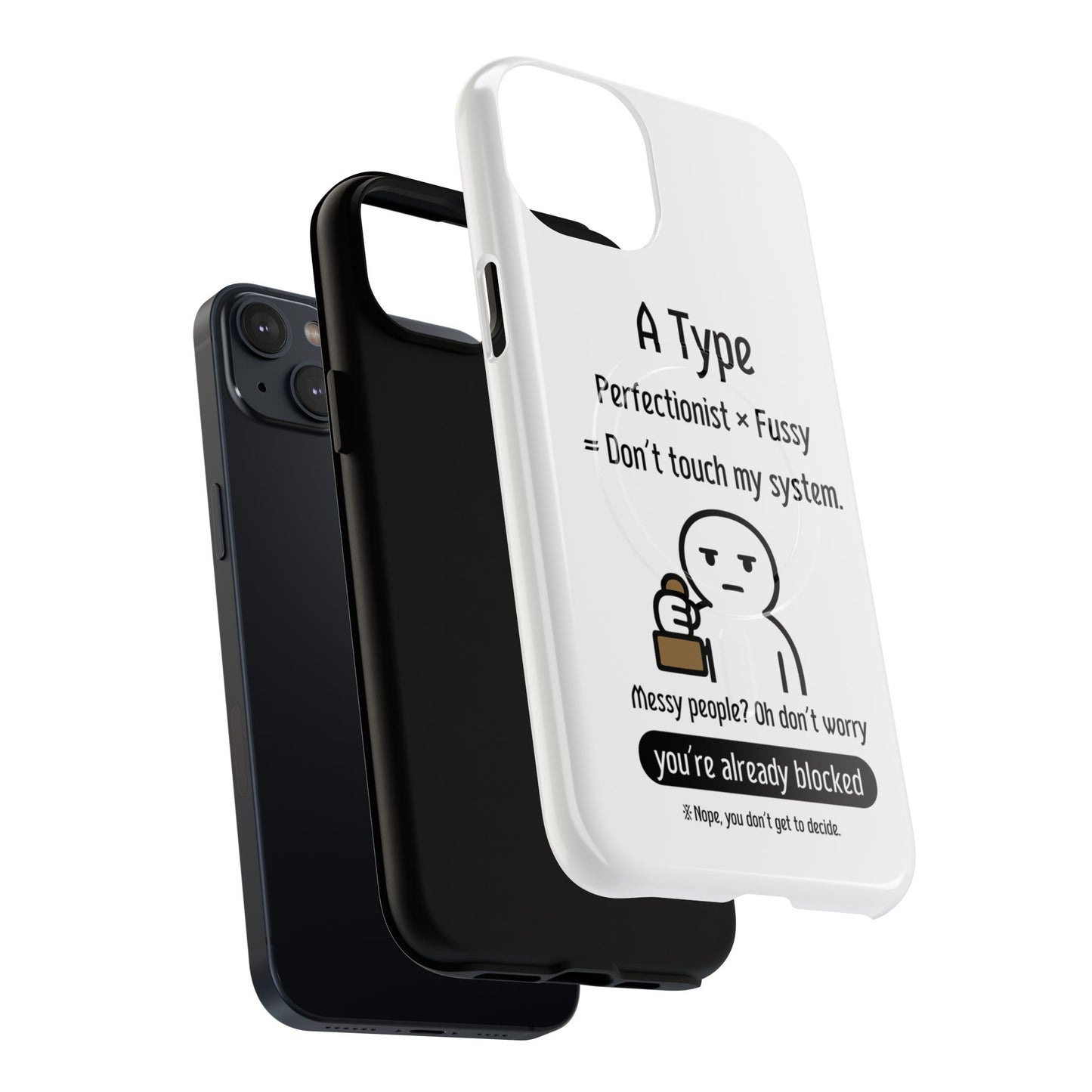 A BloodType Personality Phone Case Tough Magnetic Cases, Gift for A-Type Styles