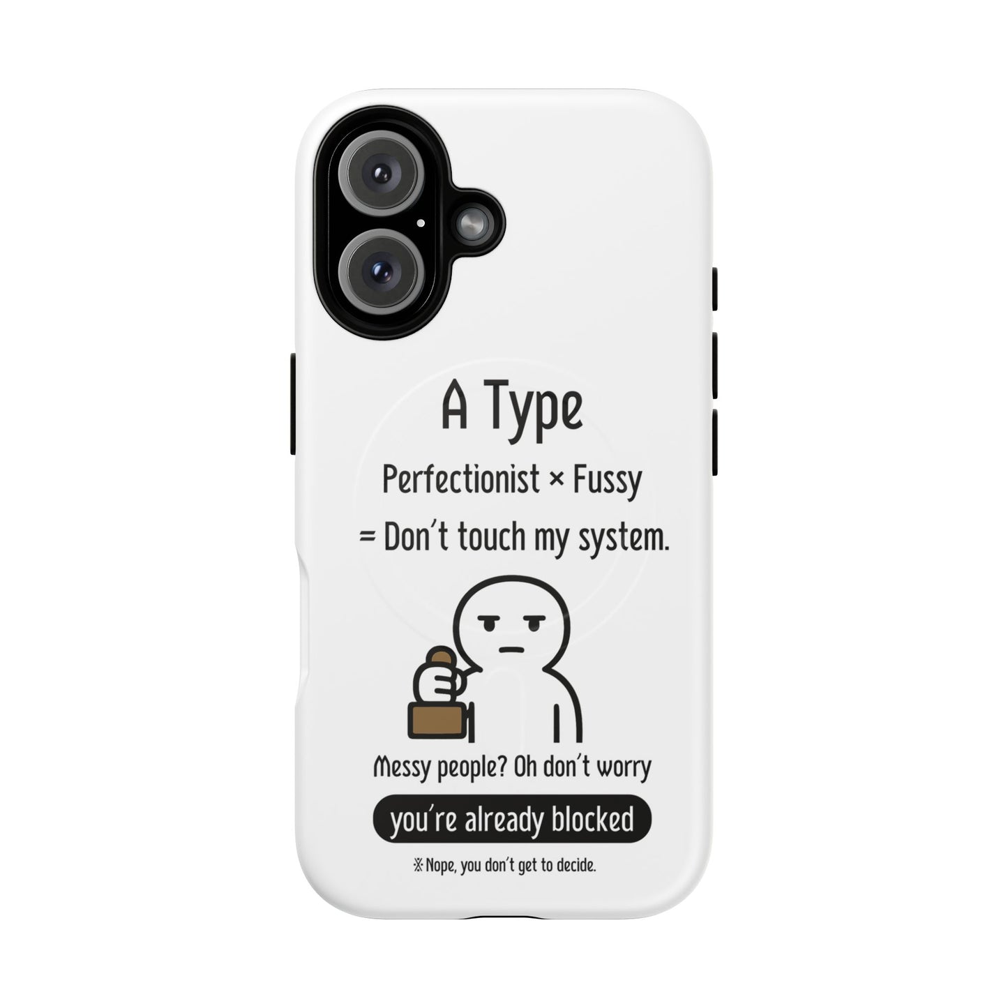 A BloodType Personality Phone Case Tough Magnetic Cases, Gift for A-Type Styles