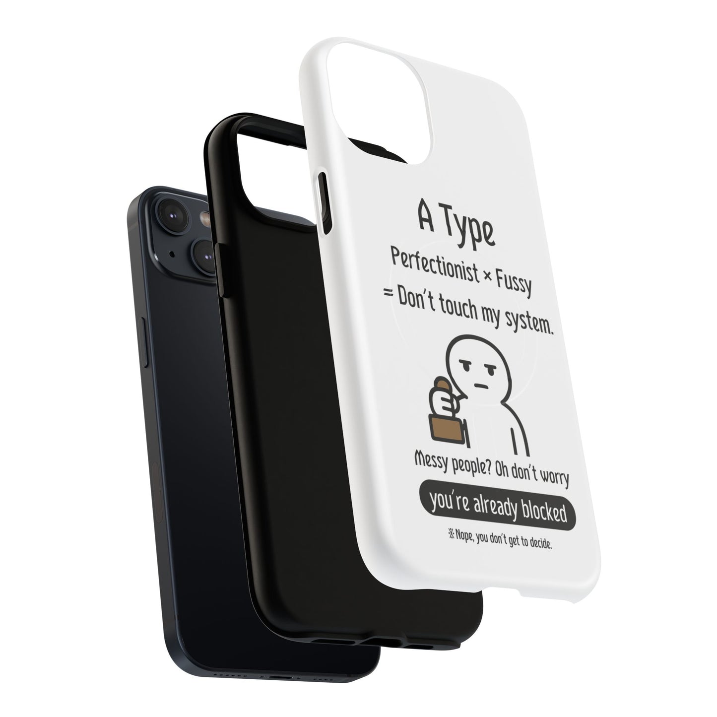 A BloodType Personality Phone Case Tough Magnetic Cases, Gift for A-Type Styles