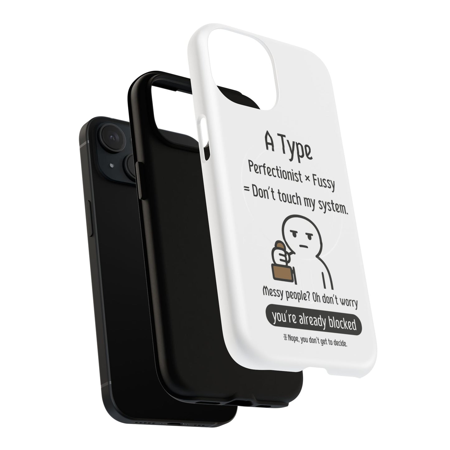 A BloodType Personality Phone Case Tough Magnetic Cases, Gift for A-Type Styles