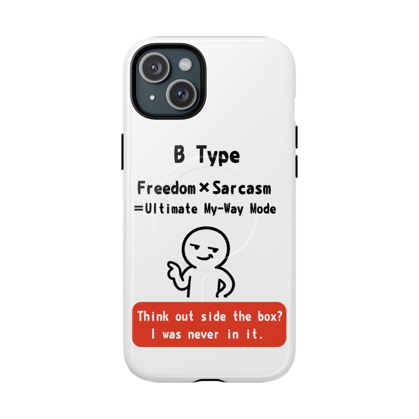 B Blood Type Phone Case Magnetic Charging Compatible & Bold Personality Design