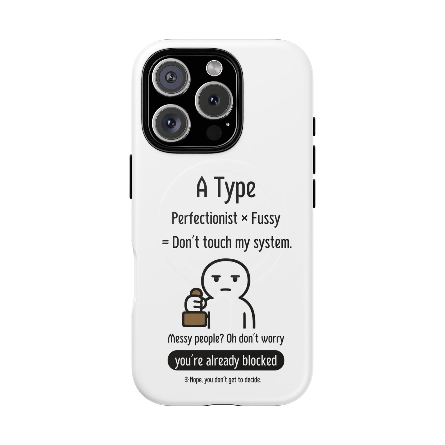 A BloodType Personality Phone Case Tough Magnetic Cases, Gift for A-Type Styles