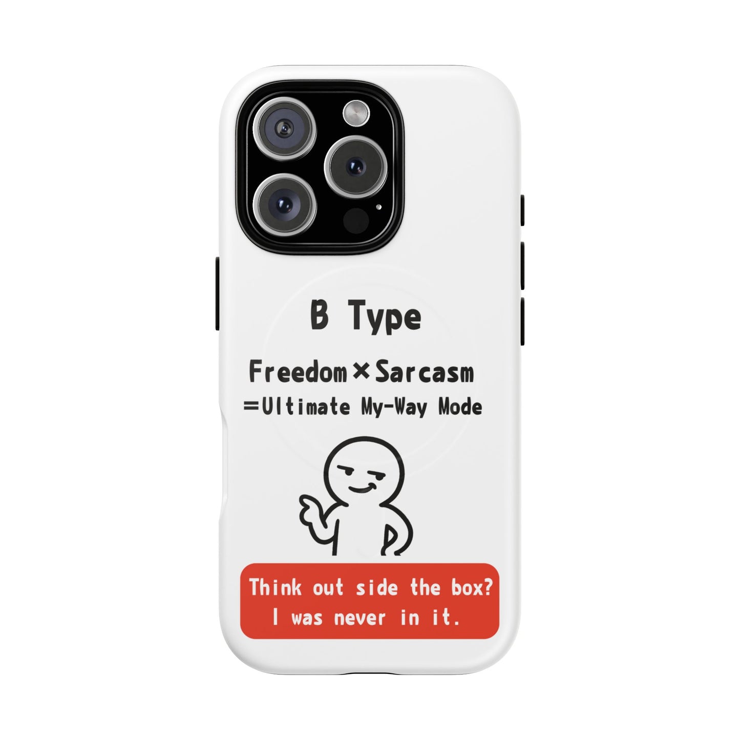 B Blood Type Phone Case Magnetic Charging Compatible & Bold Personality Design
