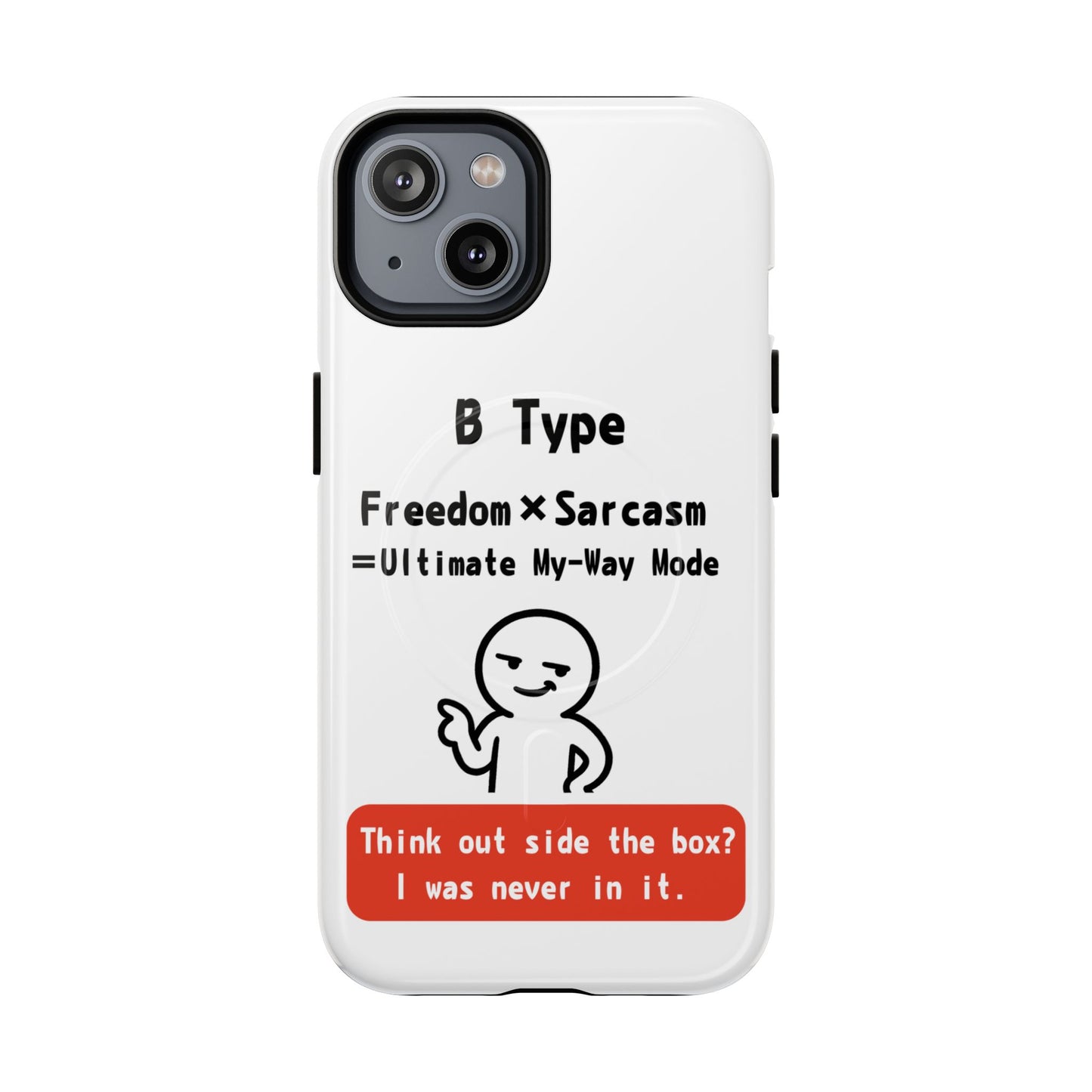 B Blood Type Phone Case Magnetic Charging Compatible & Bold Personality Design