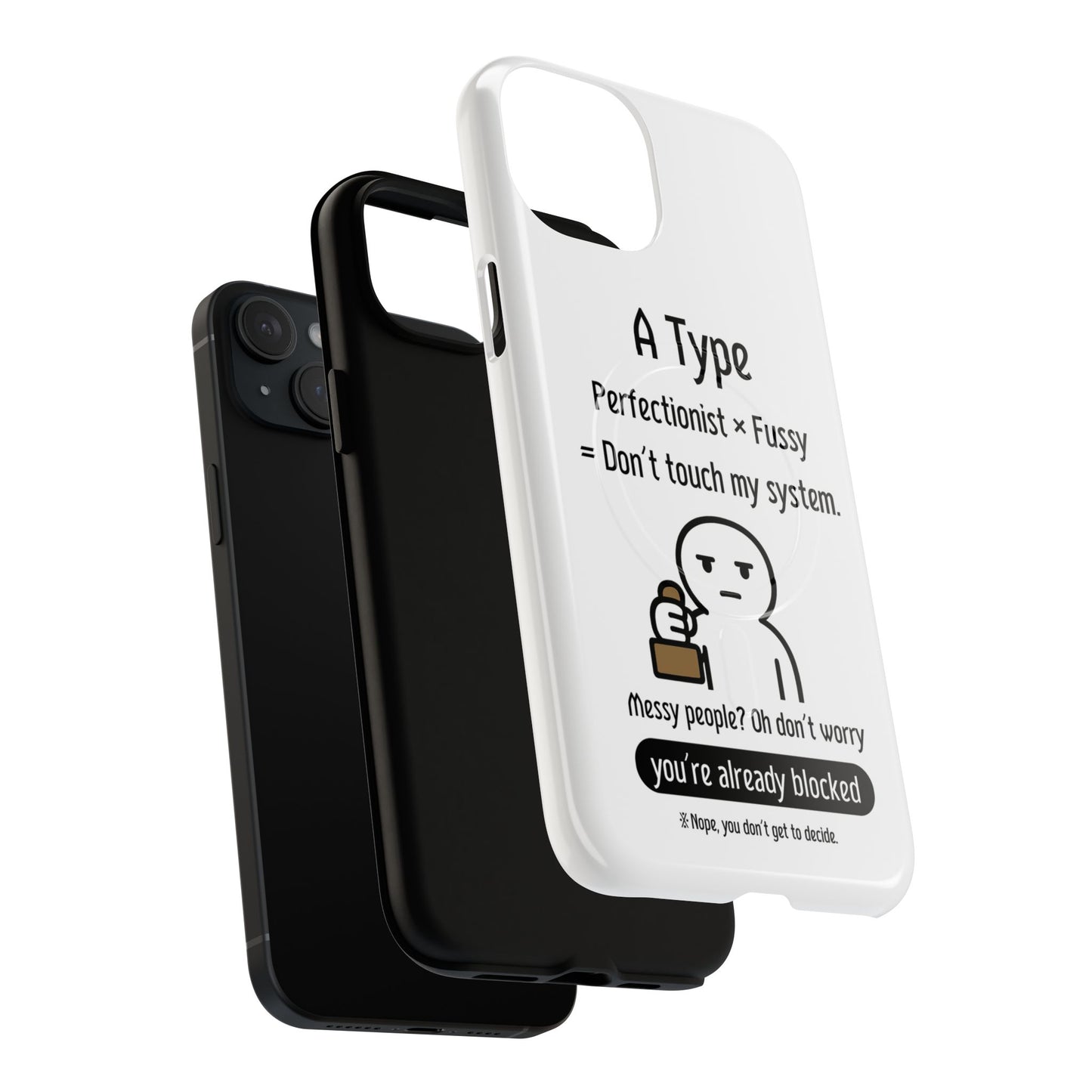 A BloodType Personality Phone Case Tough Magnetic Cases, Gift for A-Type Styles