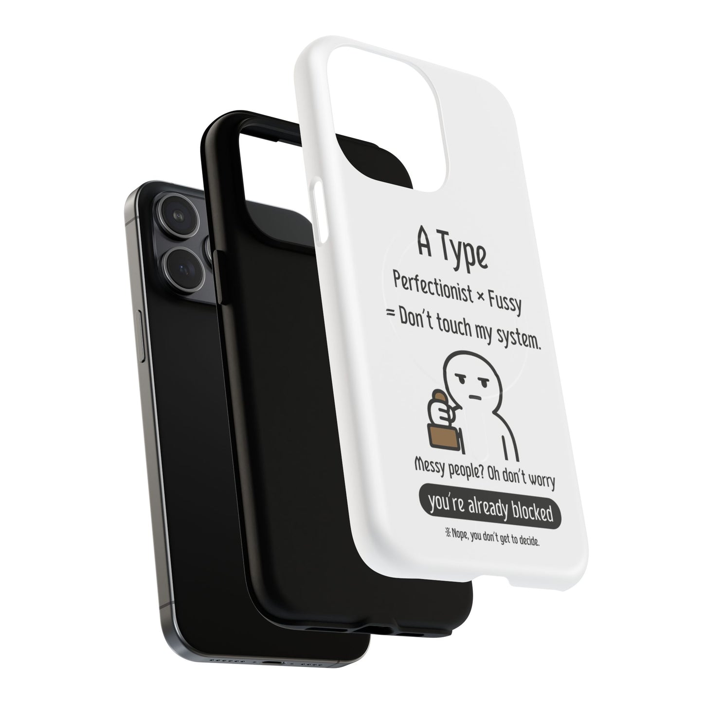 A BloodType Personality Phone Case Tough Magnetic Cases, Gift for A-Type Styles