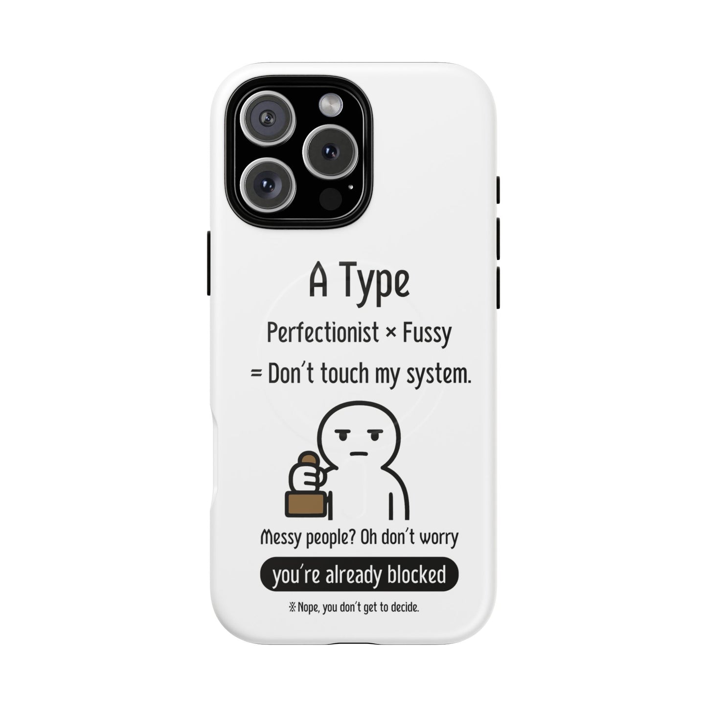 A BloodType Personality Phone Case Tough Magnetic Cases, Gift for A-Type Styles