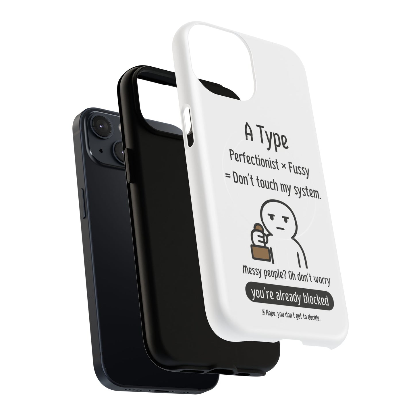 A BloodType Personality Phone Case Tough Magnetic Cases, Gift for A-Type Styles