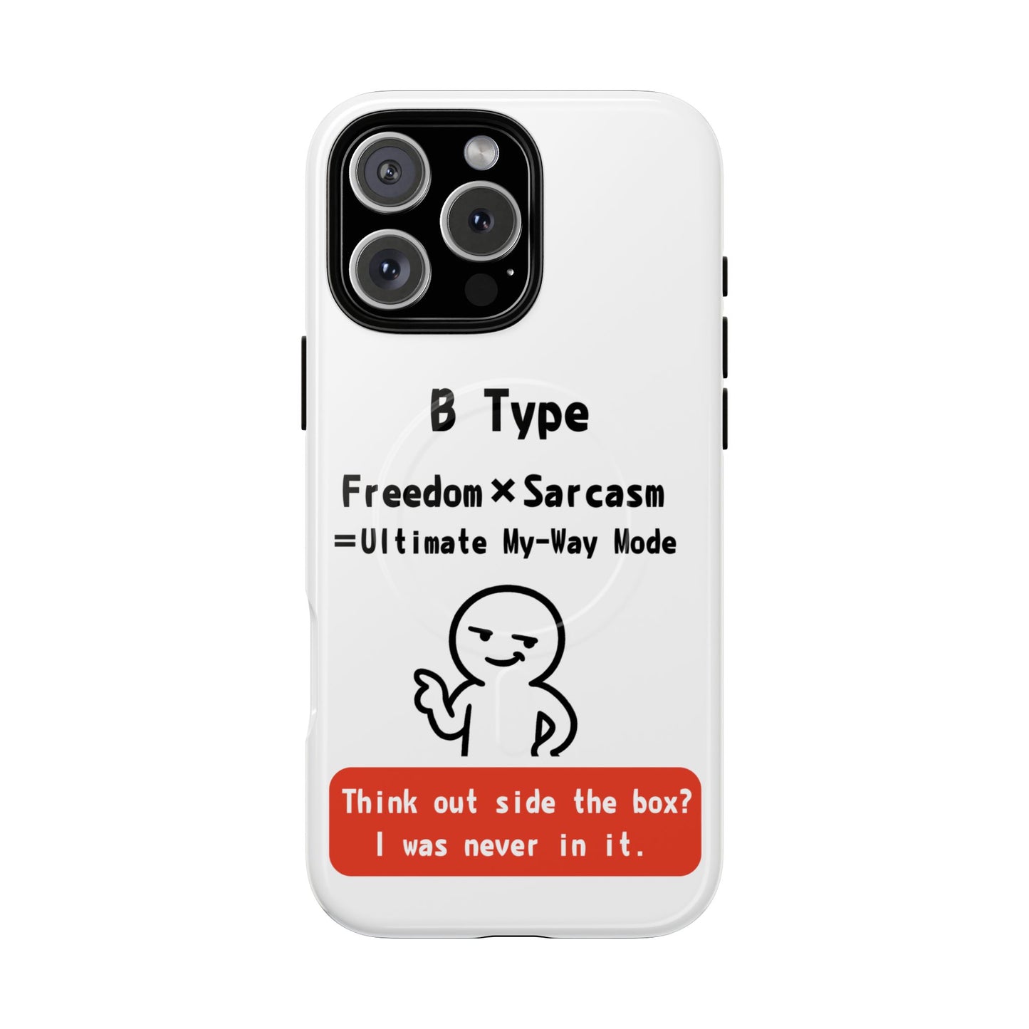 B Blood Type Phone Case Magnetic Charging Compatible & Bold Personality Design