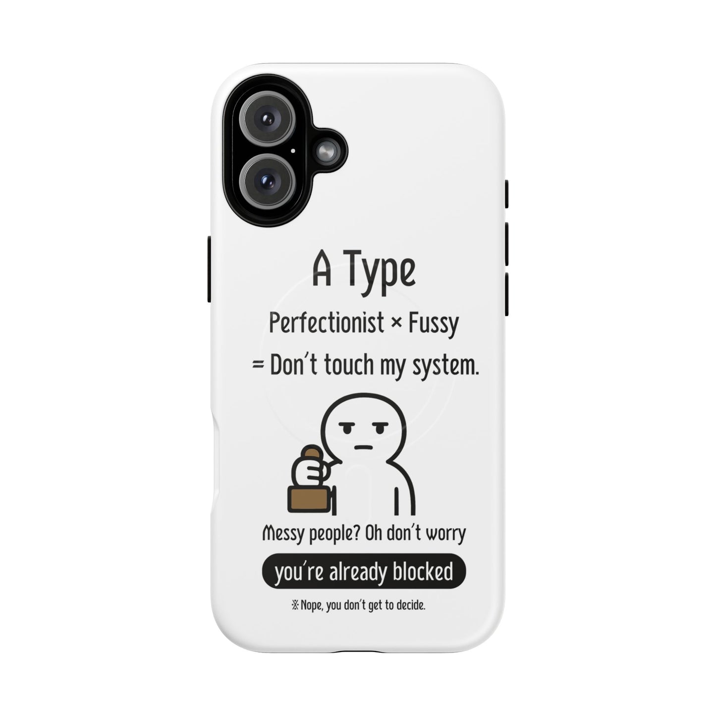 A BloodType Personality Phone Case Tough Magnetic Cases, Gift for A-Type Styles