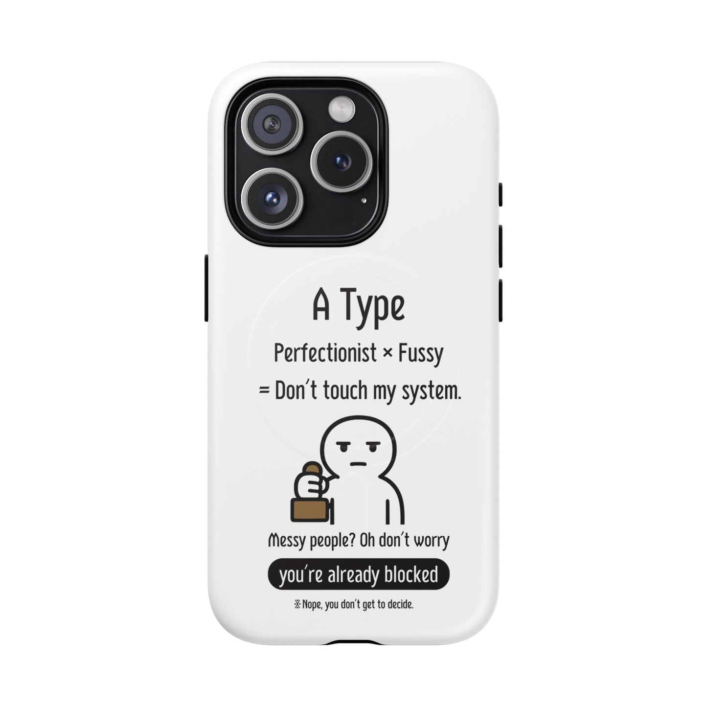 A BloodType Personality Phone Case Tough Magnetic Cases, Gift for A-Type Styles