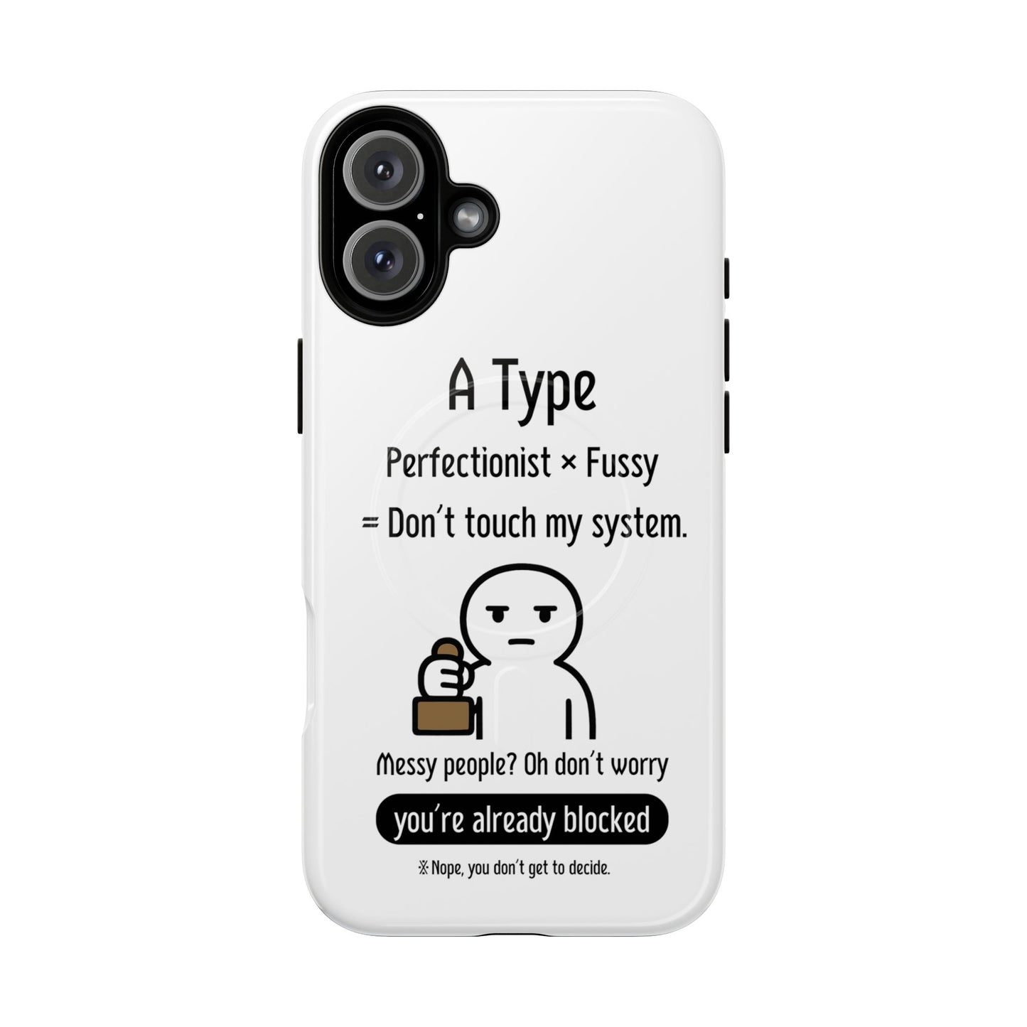 A BloodType Personality Phone Case Tough Magnetic Cases, Gift for A-Type Styles