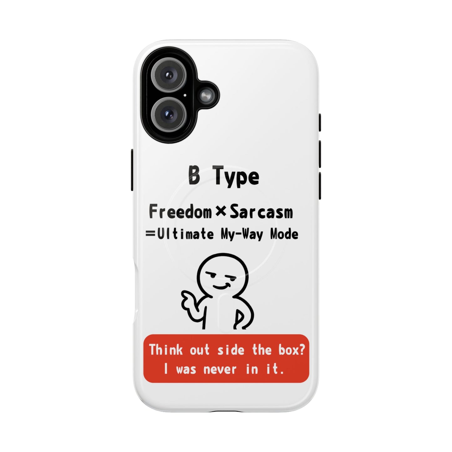 B Blood Type Phone Case Magnetic Charging Compatible & Bold Personality Design