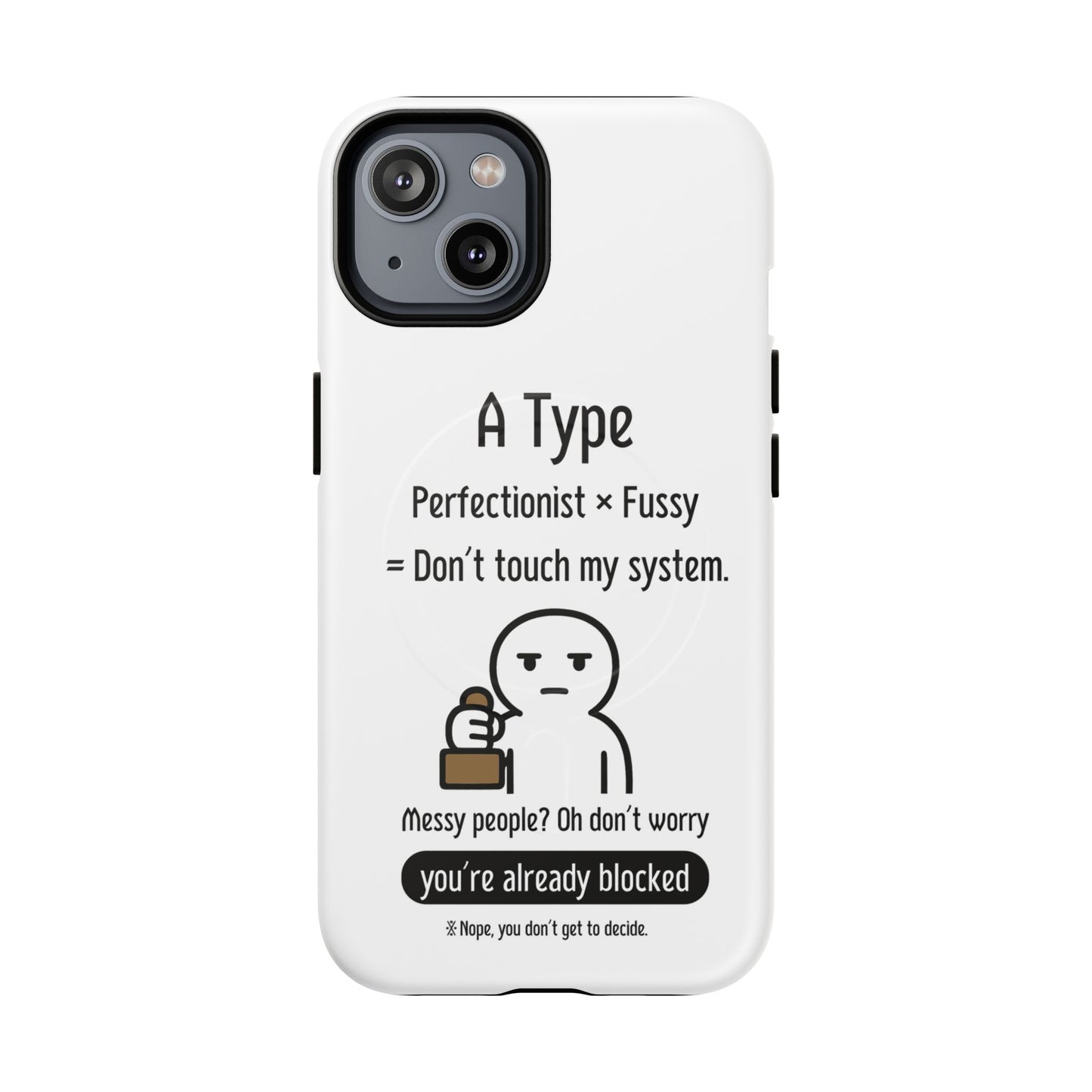 A BloodType Personality Phone Case Tough Magnetic Cases, Gift for A-Type Styles