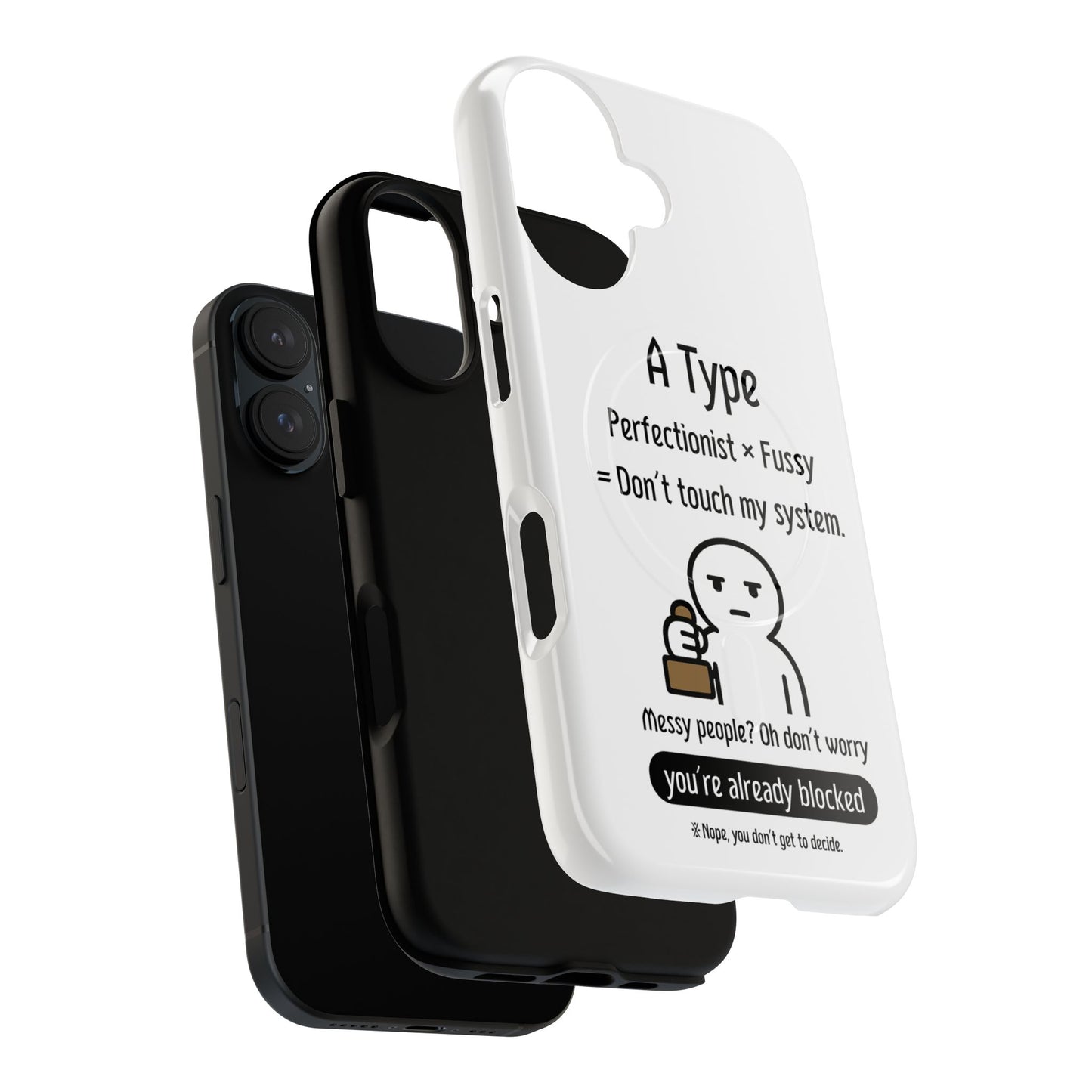 A BloodType Personality Phone Case Tough Magnetic Cases, Gift for A-Type Styles