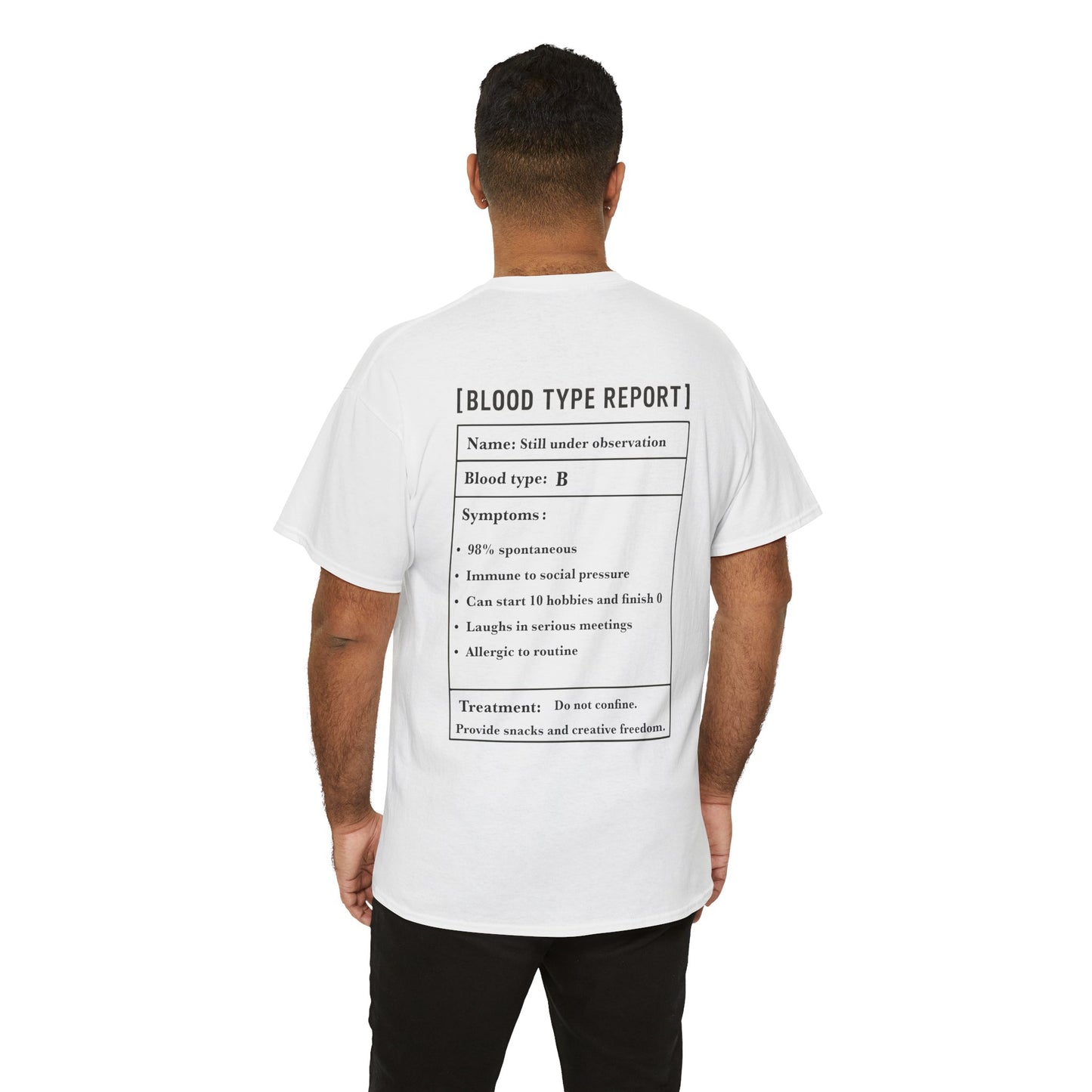 Blood Type B Personality T-Shirt – Funny Mosquito Report Tee