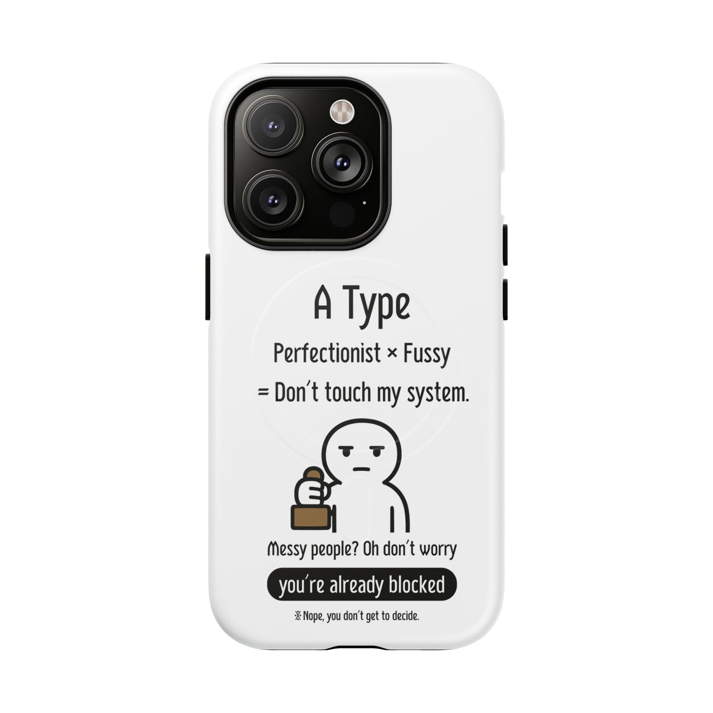 A BloodType Personality Phone Case Tough Magnetic Cases, Gift for A-Type Styles