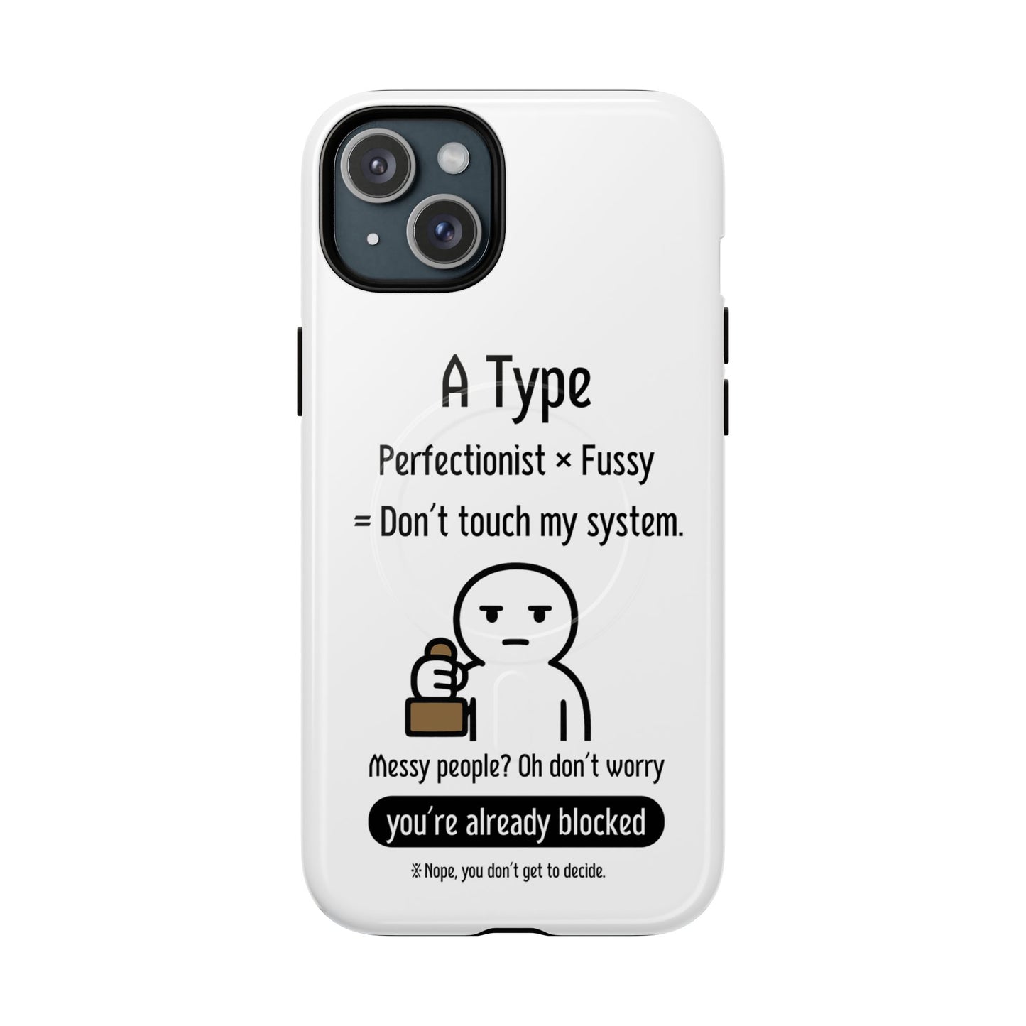 A BloodType Personality Phone Case Tough Magnetic Cases, Gift for A-Type Styles