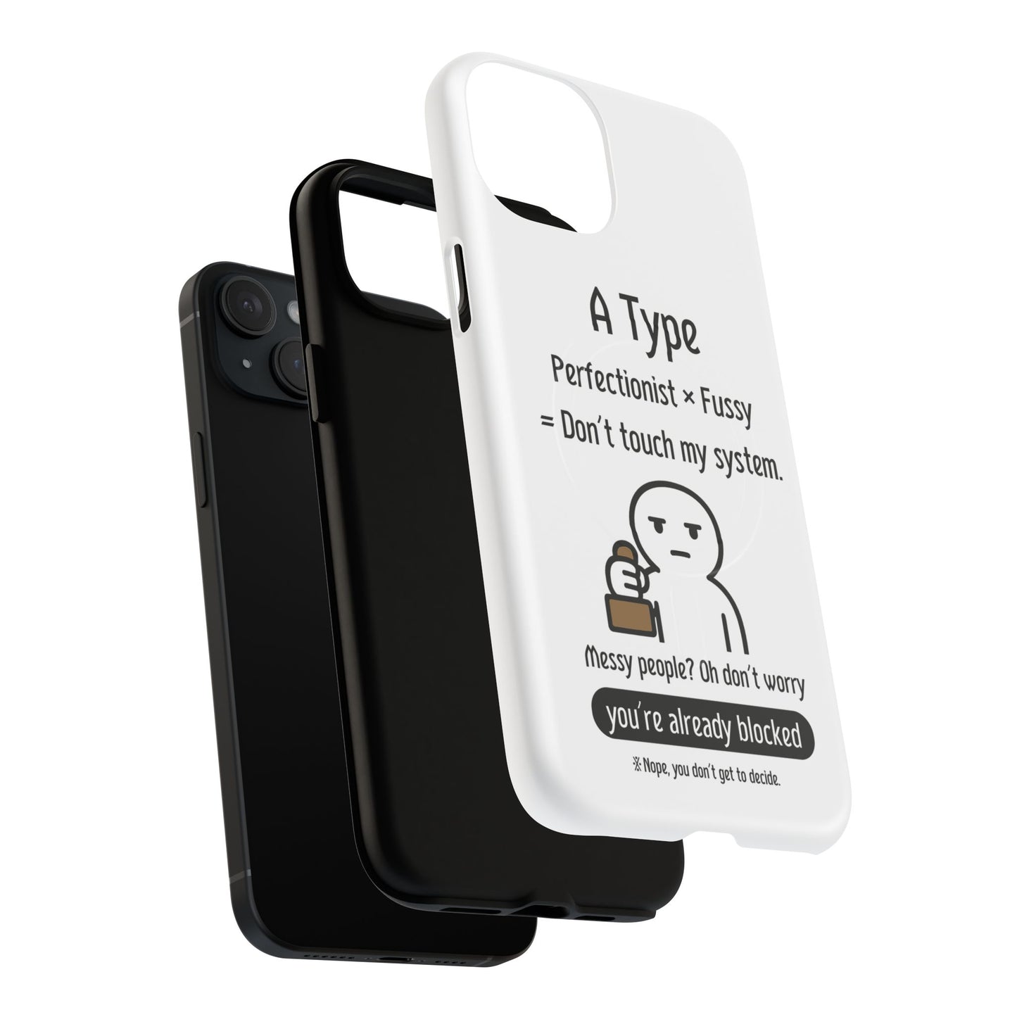 A BloodType Personality Phone Case Tough Magnetic Cases, Gift for A-Type Styles
