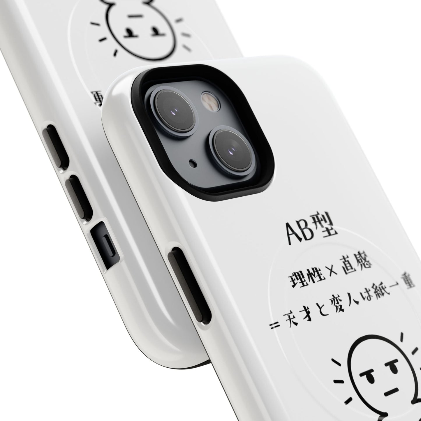 Photo of AB Blood Type Phone Case Magnetic Charging Compatible & Bold Personality Design (Japanese version) from IROHA - STUDIO