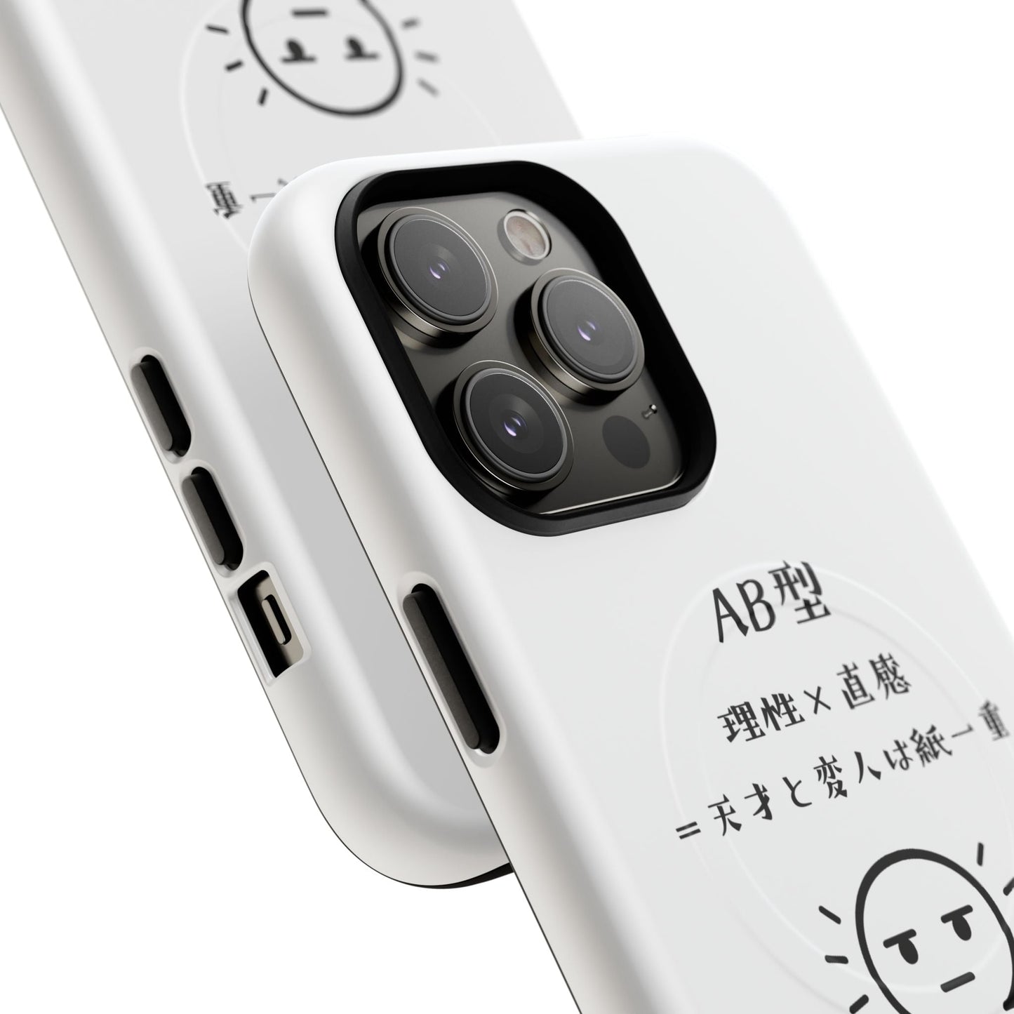 Photo of AB Blood Type Phone Case Magnetic Charging Compatible & Bold Personality Design (Japanese version) from IROHA - STUDIO