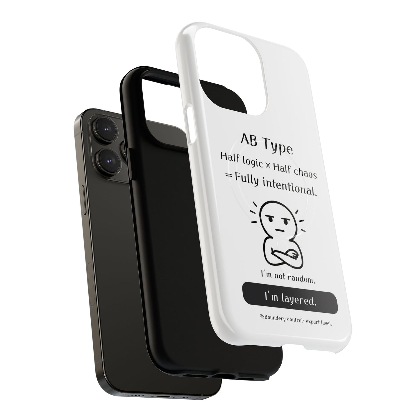 Photo of AB Blood Type Phone Case Magnetic Charging Compatible & Bold Personality Design from IROHA - STUDIO