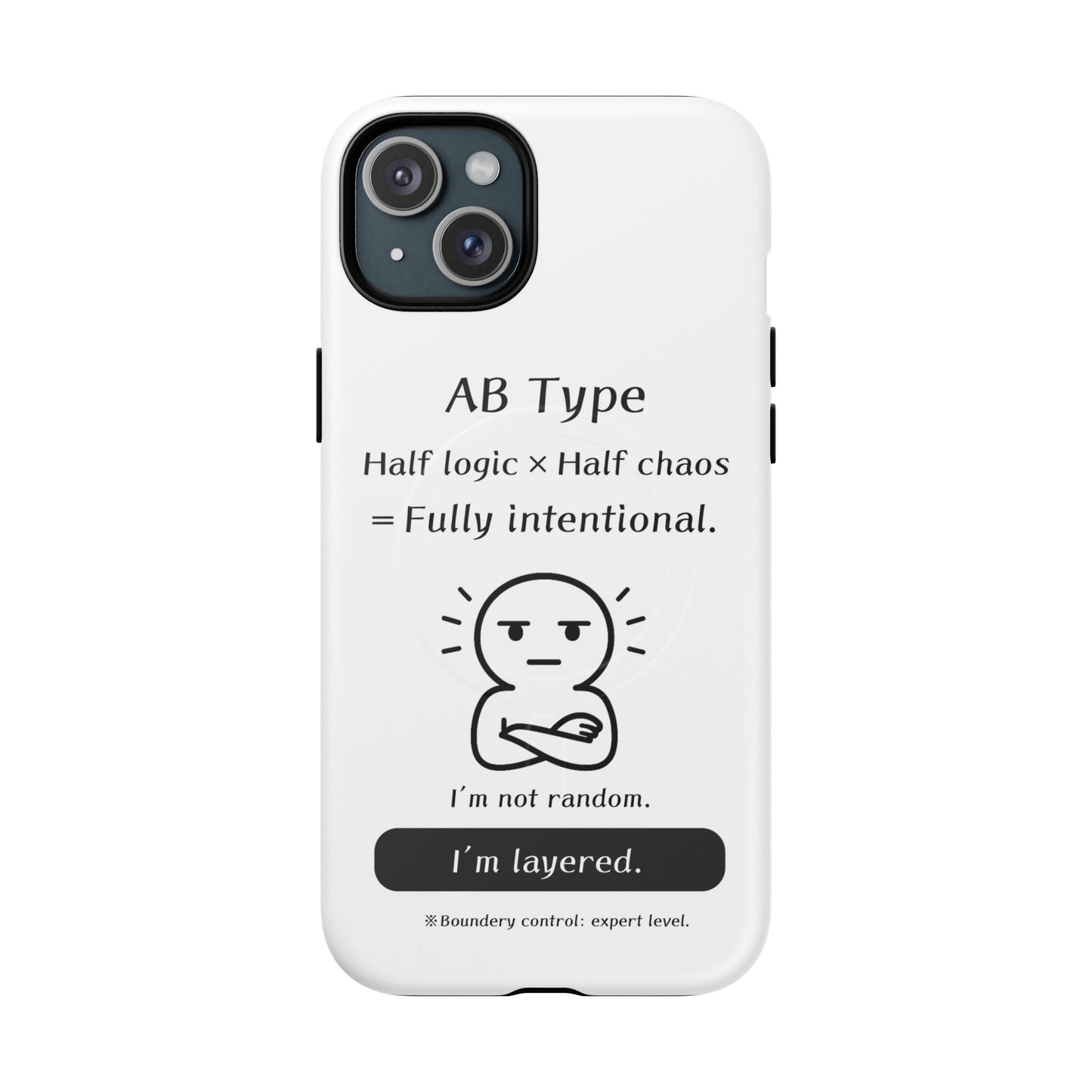 Photo of AB Blood Type Phone Case Magnetic Charging Compatible & Bold Personality Design from IROHA - STUDIO