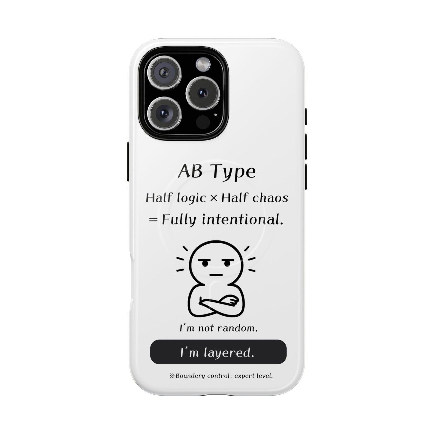 Photo of AB Blood Type Phone Case Magnetic Charging Compatible & Bold Personality Design from IROHA - STUDIO