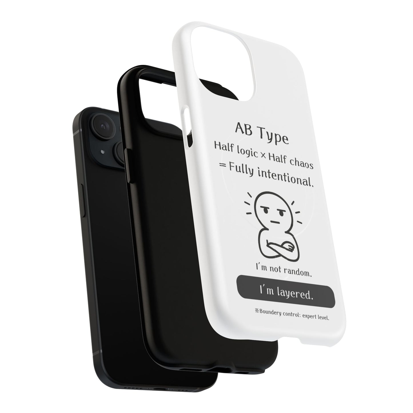 Photo of AB Blood Type Phone Case Magnetic Charging Compatible & Bold Personality Design from IROHA - STUDIO