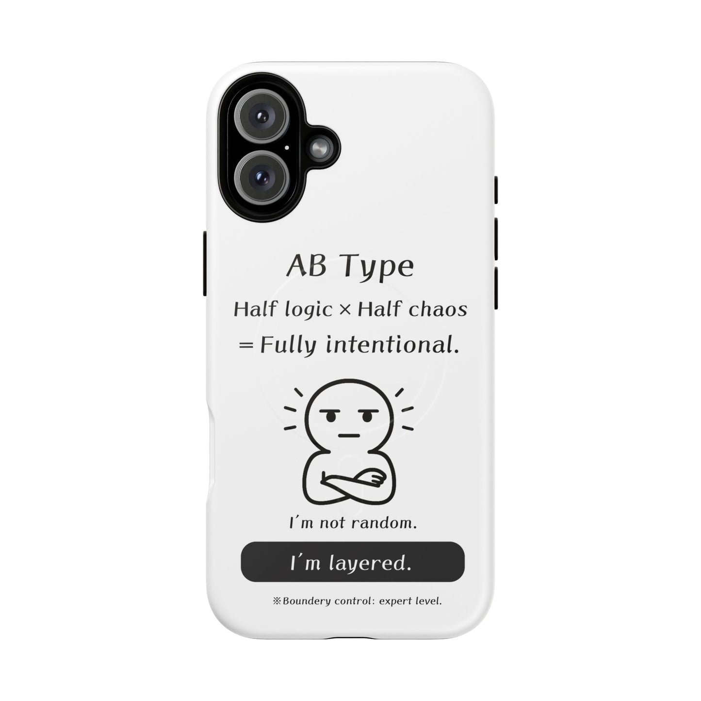 Photo of AB Blood Type Phone Case Magnetic Charging Compatible & Bold Personality Design from IROHA - STUDIO