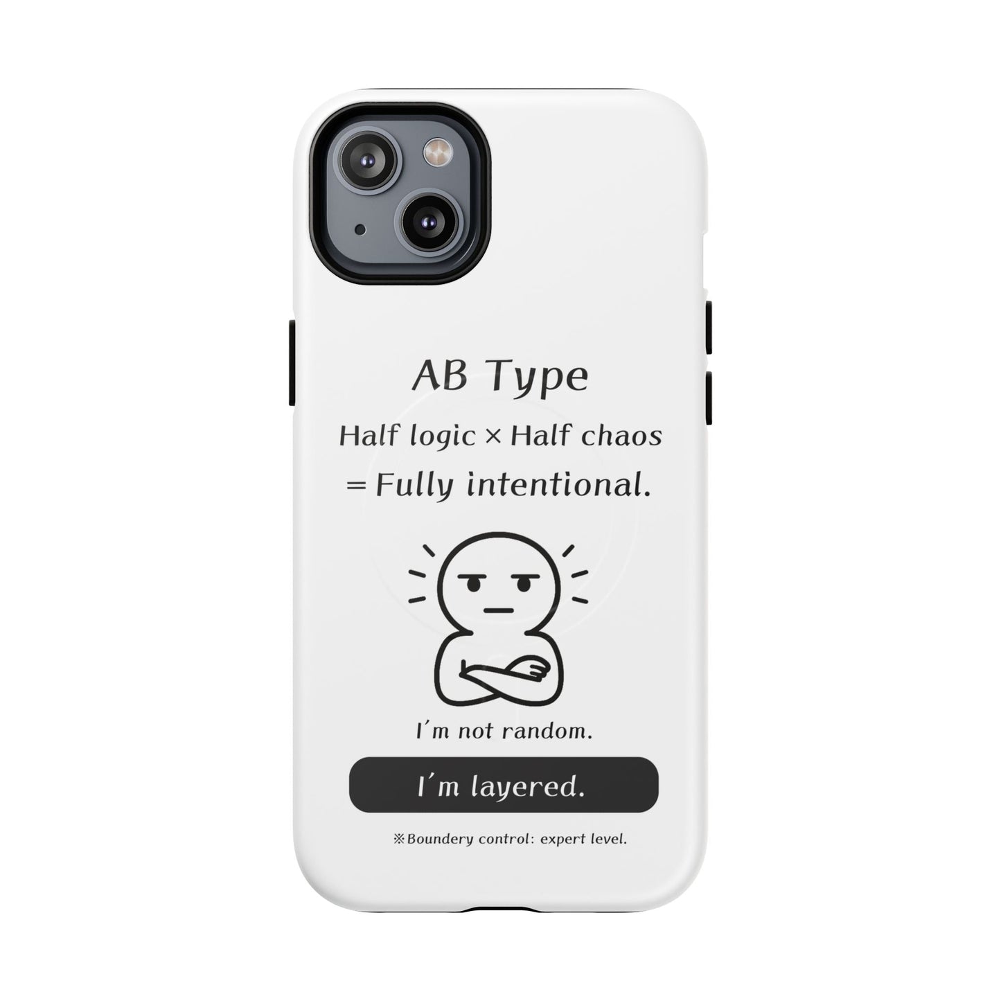 Photo of AB Blood Type Phone Case Magnetic Charging Compatible & Bold Personality Design from IROHA - STUDIO