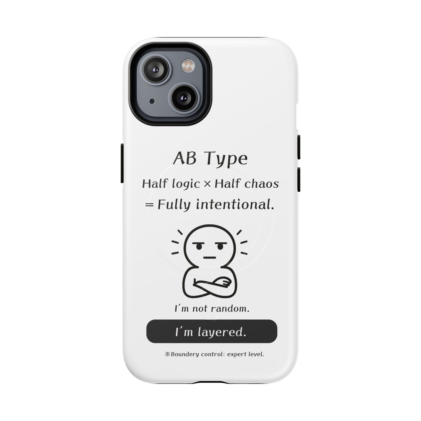 Photo of AB Blood Type Phone Case Magnetic Charging Compatible & Bold Personality Design from IROHA - STUDIO